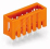 WAGO Konektor 734-234 s pájecími piny THT Pájecí kontakt 1,0 × 1,0 mm Rovné provedení, oranžová